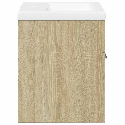 vidaXL Ensemble de meubles de salle de bain 2 pièces Aggloméré chêne Sonoma