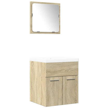 vidaXL Ensemble de meubles de salle de bain 3 pcs Chêne Sonoma Aggloméré
