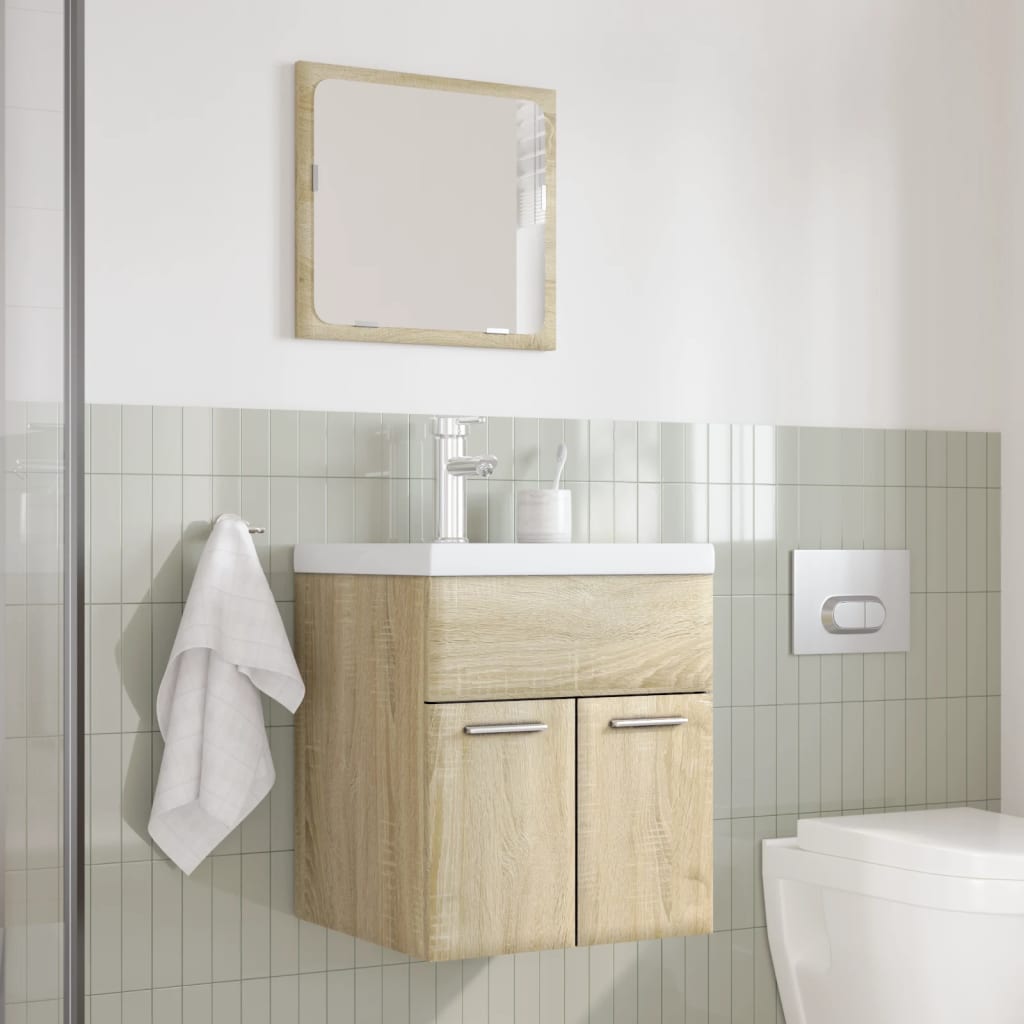 vidaXL Ensemble de meubles de salle de bain 3 pcs Chêne Sonoma Aggloméré