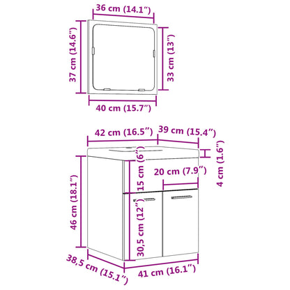vidaXL Ensemble de meubles de salle de bain 3 pcs Chêne Sonoma Aggloméré