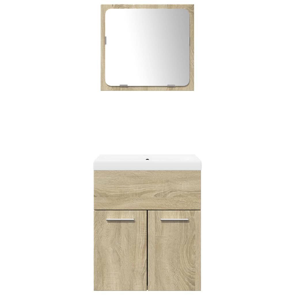 vidaXL Ensemble de meubles de salle de bain 3 pcs Chêne Sonoma Aggloméré
