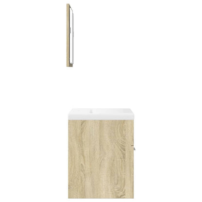 vidaXL Ensemble de meubles de salle de bain 3 pcs Chêne Sonoma Aggloméré