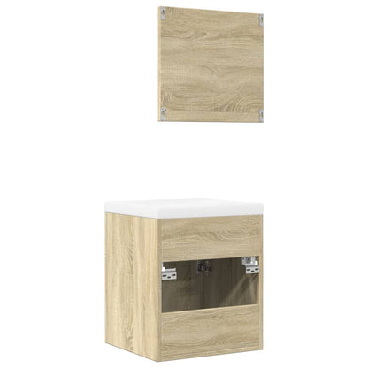 vidaXL Ensemble de meubles de salle de bain 3 pcs Chêne Sonoma Aggloméré