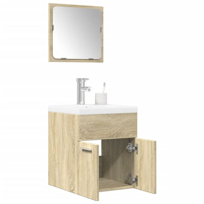 vidaXL Ensemble de meubles de salle de bain 3 pcs Chêne Sonoma Aggloméré