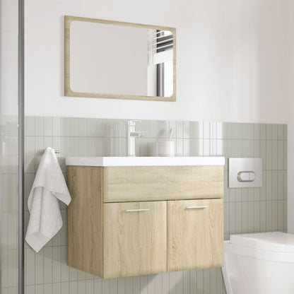 vidaXL Ensemble de meubles de salle de bain 3 pcs Chêne Sonoma Aggloméré