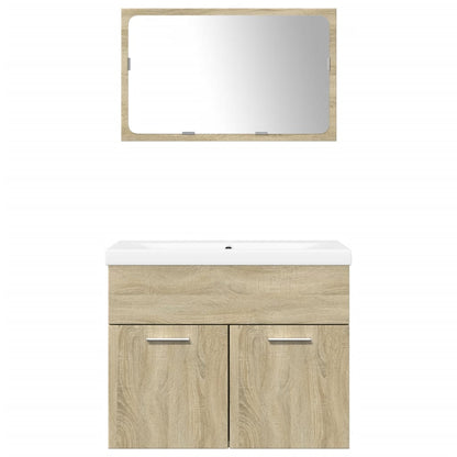 vidaXL Ensemble de meubles de salle de bain 3 pcs Chêne Sonoma Aggloméré