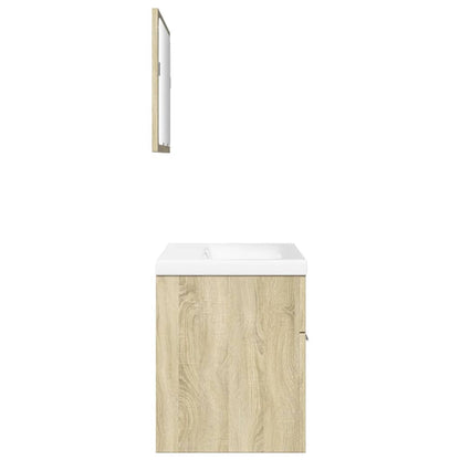 vidaXL Ensemble de meubles de salle de bain 3 pcs Chêne Sonoma Aggloméré