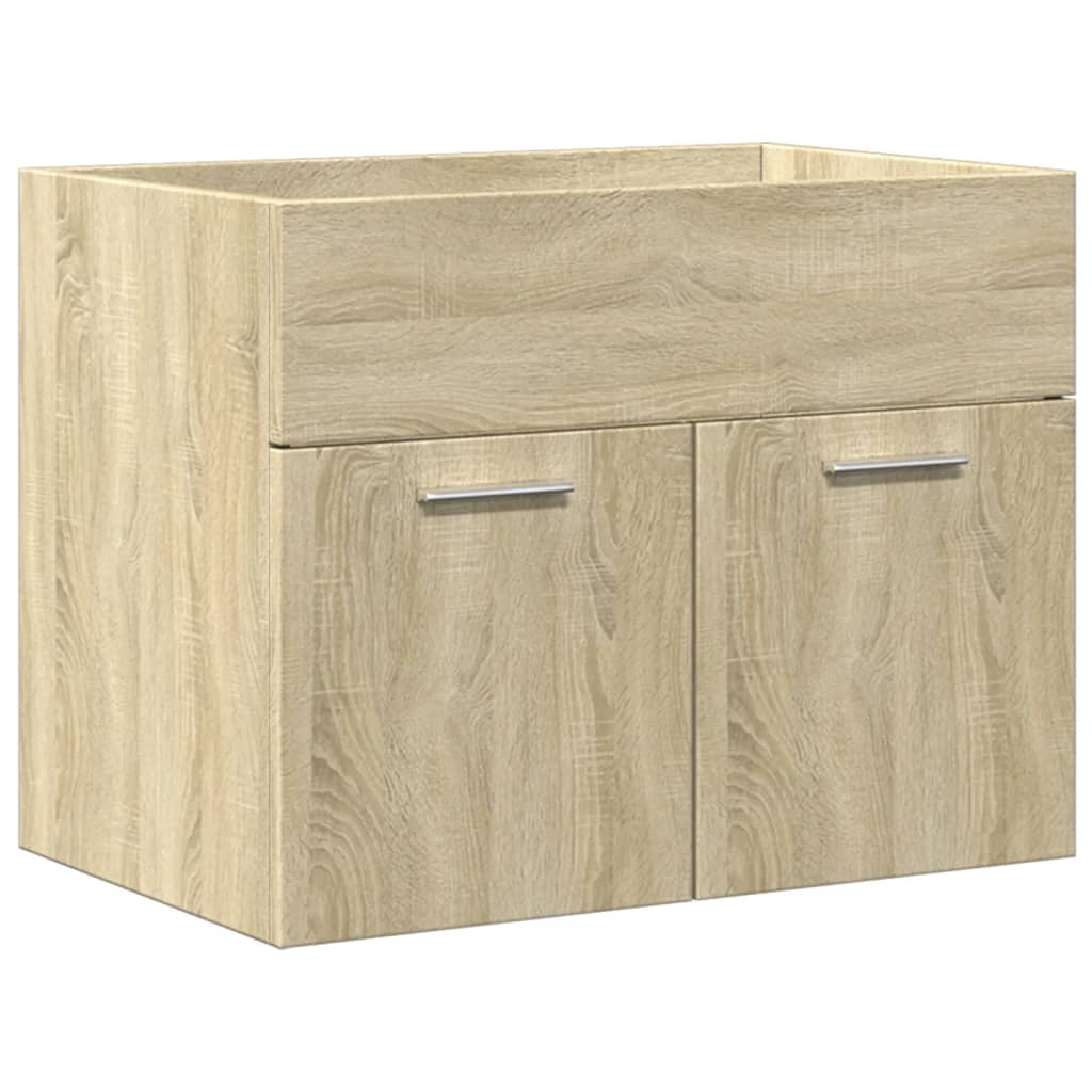 vidaXL Ensemble de meubles de salle de bain 3 pcs Chêne Sonoma Aggloméré