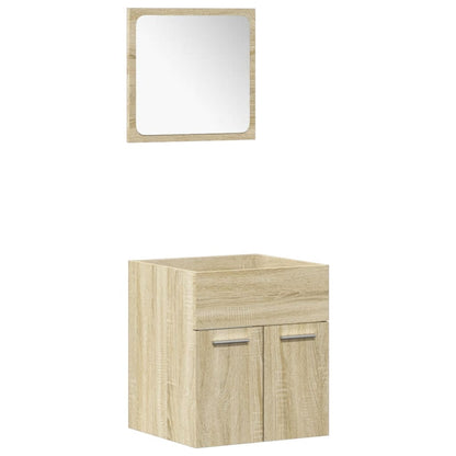 vidaXL Meuble de salle de bain 4 pcs Aggloméré Sonoma Chêne