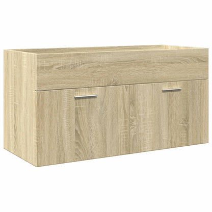 vidaXL 3-tlg. Badmöbel-Set Sonoma-Eiche Holzwerkstoff