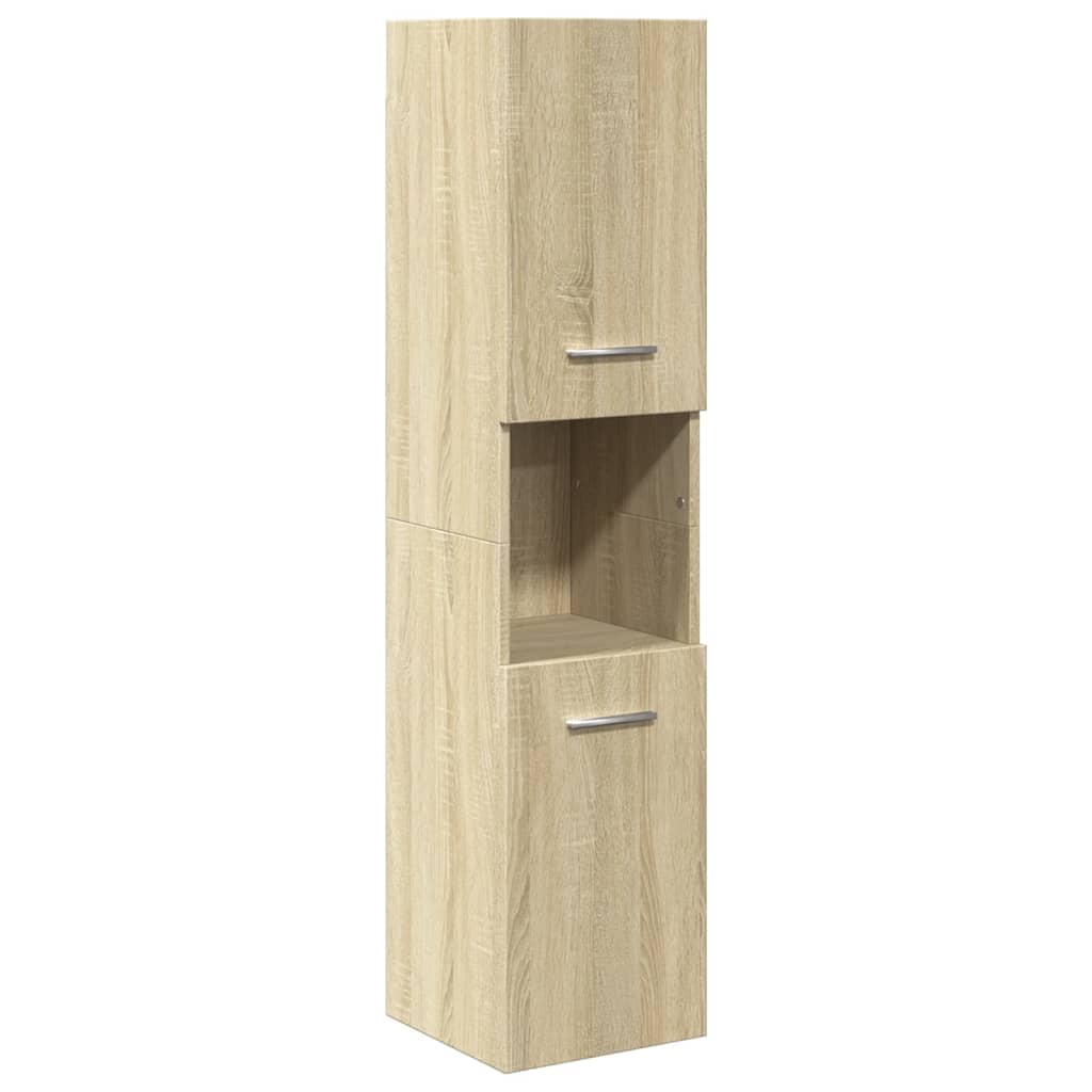vidaXL Ensemble de 5 meubles de salle de bain en aggloméré chêne sonoma