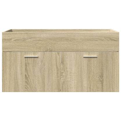 vidaXL 4-tlg. Badmöbel-Set Sonoma-Eiche Holzwerkstoff