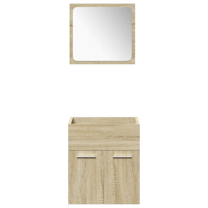 vidaXL Ensemble de 5 meubles de salle de bain en aggloméré chêne sonoma