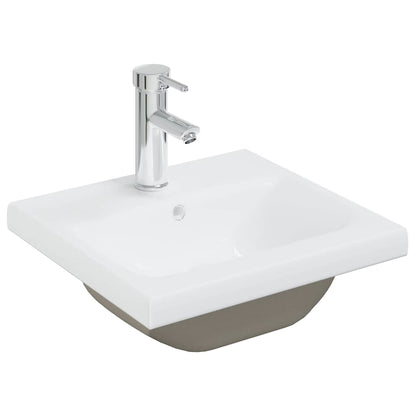 Meuble sous-vasque vidaXL avec lavabo intégré et robinet Chêne Sonoma