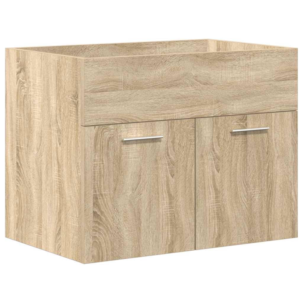 vidaXL Meuble sous-vasque avec lavabo robinet chêne Sonoma