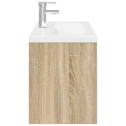 Meuble sous-vasque avec lavabo intégré chêne Sonoma vidaXL