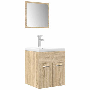 vidaXL Ensemble de meubles de salle de bain 3 pcs Chêne Sonoma Aggloméré