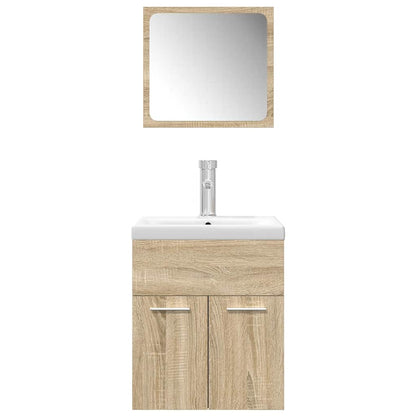 vidaXL Ensemble de meubles de salle de bain 3 pcs Chêne Sonoma Aggloméré