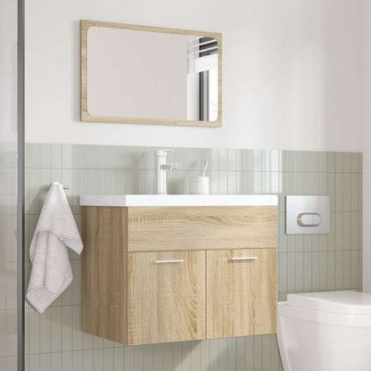 vidaXL Ensemble de meubles de salle de bain 3 pcs Chêne Sonoma Aggloméré