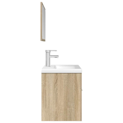 vidaXL Ensemble de meubles de salle de bain 3 pcs Chêne Sonoma Aggloméré