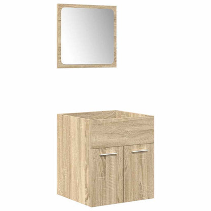 vidaXL Ensemble de 5 meubles de salle de bain en aggloméré chêne sonoma