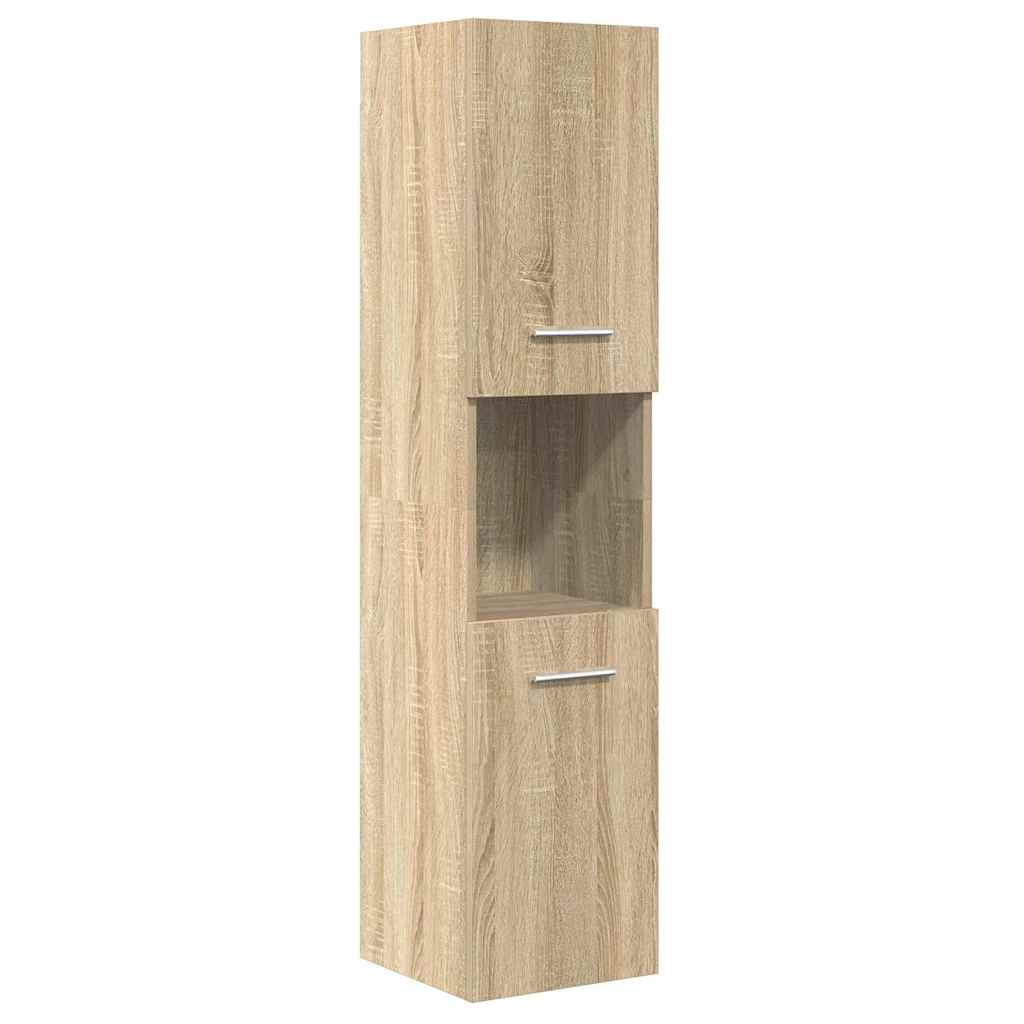 vidaXL Ensemble de 5 meubles de salle de bain en aggloméré chêne sonoma