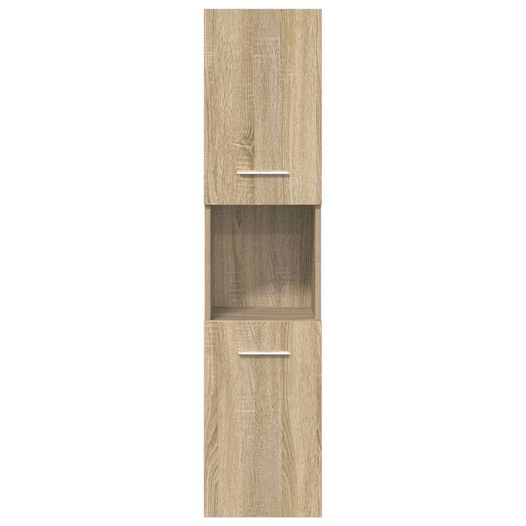 vidaXL 5-tlg. Badmöbel-Set Sonoma-Eiche Holzwerkstoff