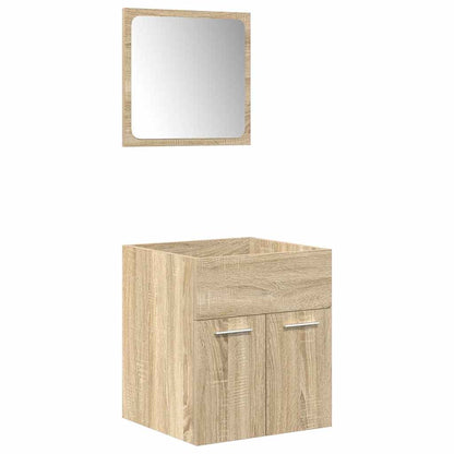 vidaXL Meuble de salle de bain 4 pcs Aggloméré Chêne Sonoma