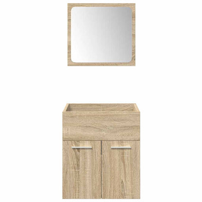 vidaXL Meuble de salle de bain 4 pcs Aggloméré Chêne Sonoma