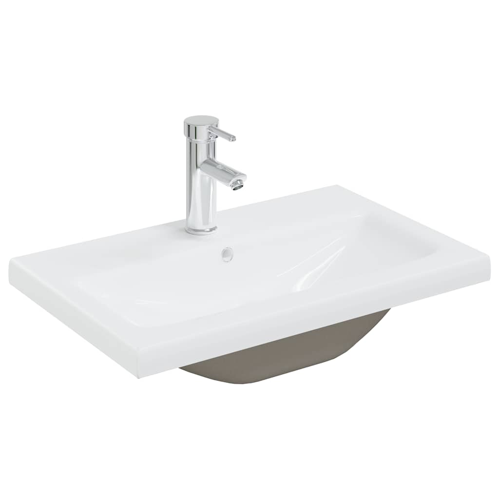 vidaXL Meuble de salle de bain 4 pcs Aggloméré Chêne Sonoma
