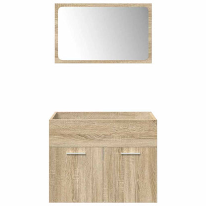 vidaXL Meuble de salle de bain 4 pcs Aggloméré Chêne Sonoma