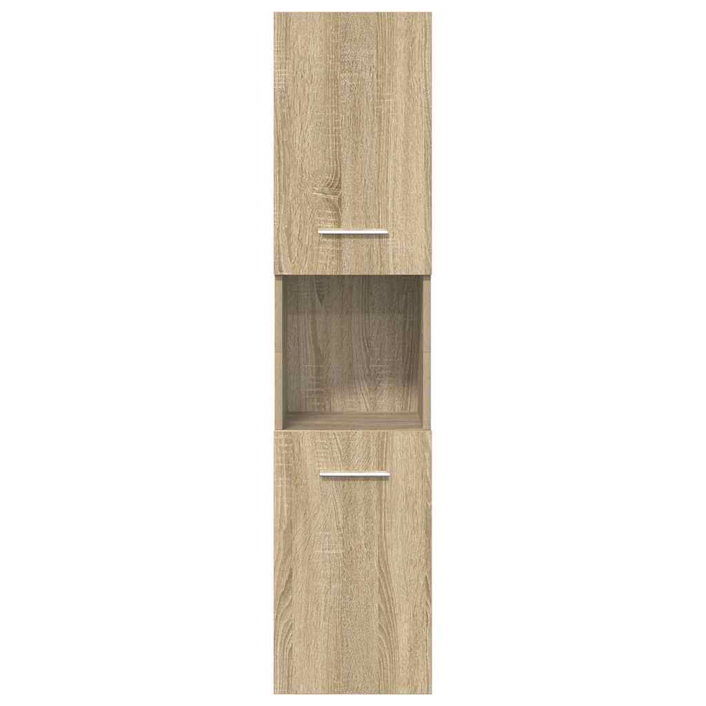 vidaXL 5-tlg. Badmöbel-Set Sonoma-Eiche Holzwerkstoff
