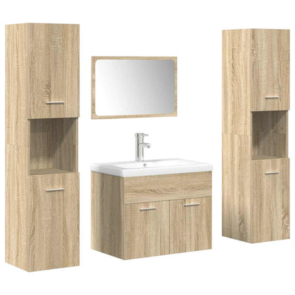 vidaXL Ensemble de meubles de salle de bain 5 pcs Chêne Sonoma Bois d'ingénierie