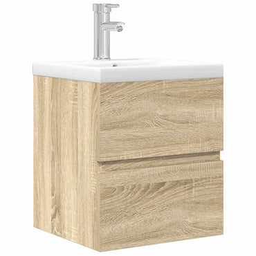 vidaXL Ensemble de meubles de salle de bain 2 pièces Aggloméré chêne Sonoma