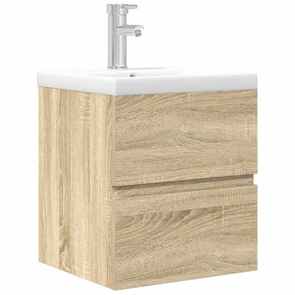 vidaXL Ensemble de meubles de salle de bain 2 pièces Aggloméré chêne Sonoma