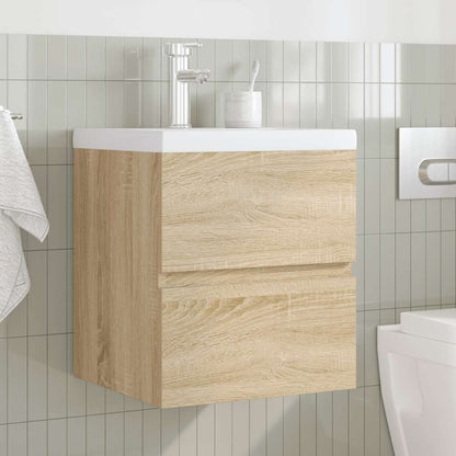 vidaXL Ensemble de meubles de salle de bain 2 pièces Aggloméré chêne Sonoma