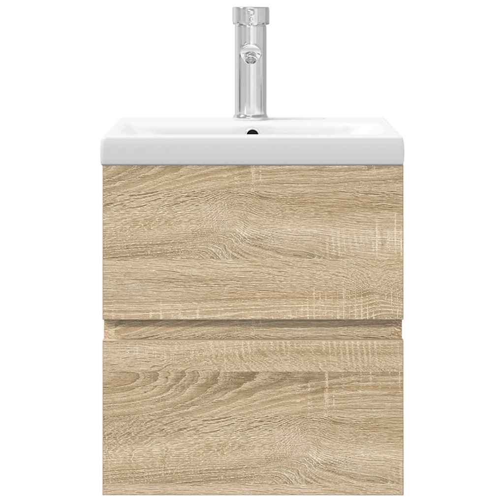 vidaXL Ensemble de meubles de salle de bain 2 pièces Aggloméré chêne Sonoma