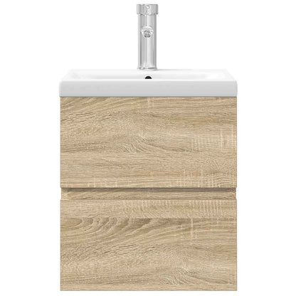 vidaXL Ensemble de meubles de salle de bain 2 pièces Aggloméré chêne Sonoma