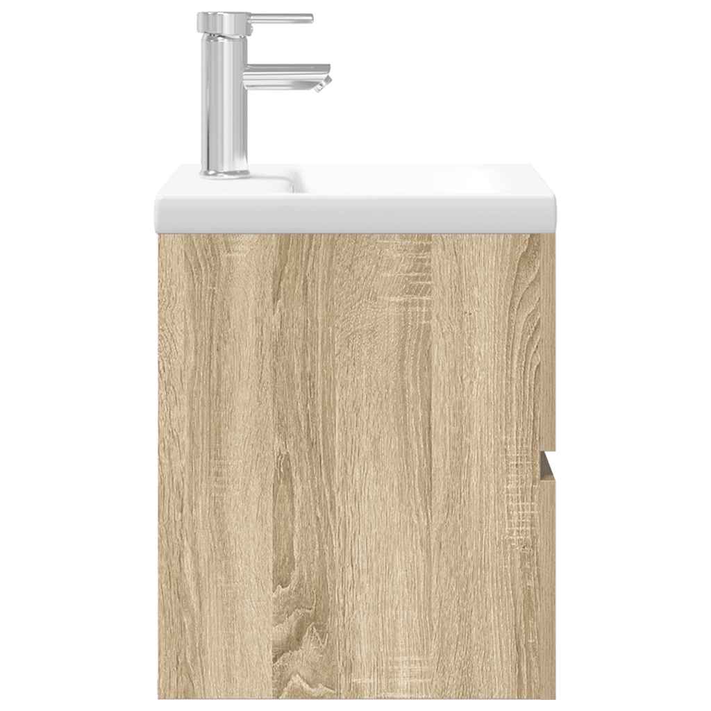 vidaXL Ensemble de meubles de salle de bain 2 pièces Aggloméré chêne Sonoma