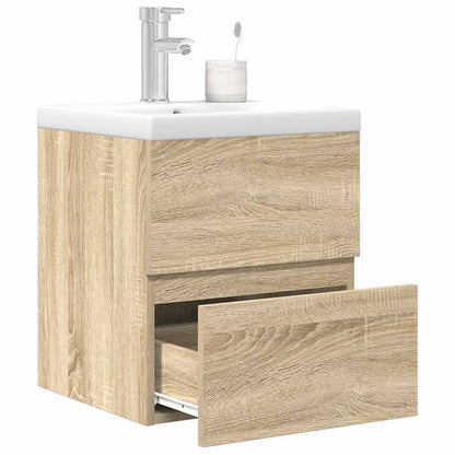 vidaXL Ensemble de meubles de salle de bain 2 pièces Aggloméré chêne Sonoma