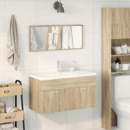vidaXL Ensemble de meubles de salle de bain 3 pcs Chêne Sonoma Aggloméré