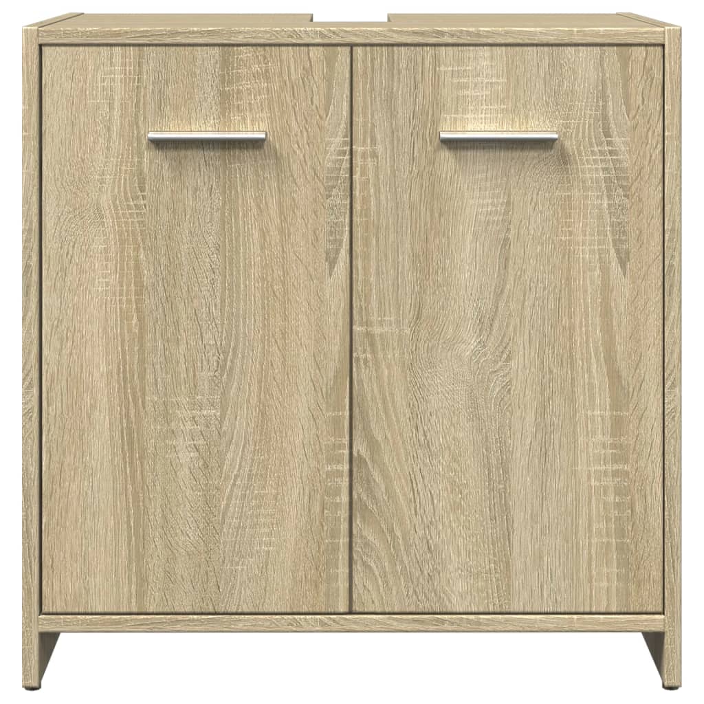vidaXL Meuble de salle de bain 4 pcs Aggloméré Chêne Sonoma
