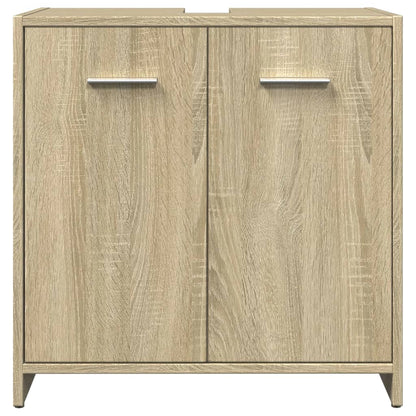 vidaXL Meuble de salle de bain 4 pcs Aggloméré Chêne Sonoma