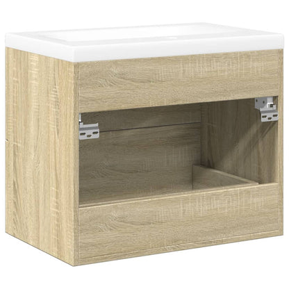 vidaXL 2-tlg. Badmöbel-Set Sonoma-Eiche Holzwerkstoff