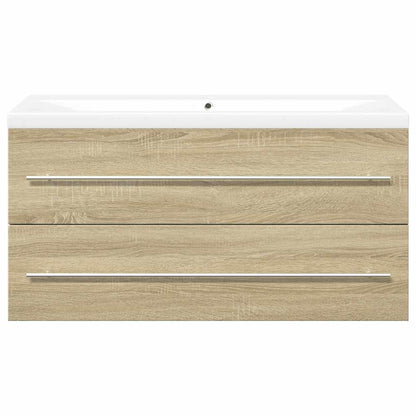 vidaXL Ensemble de meubles de salle de bain 2 pièces Aggloméré chêne Sonoma