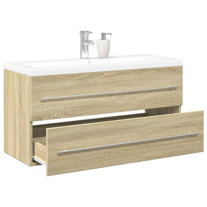 vidaXL Ensemble de meubles de salle de bain 2 pièces Aggloméré chêne Sonoma