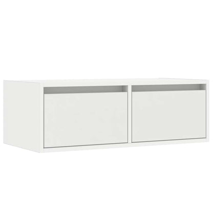 vidaXL TV-Schrank mit LED-Leuchten Weiß 75x35,5x25 cm