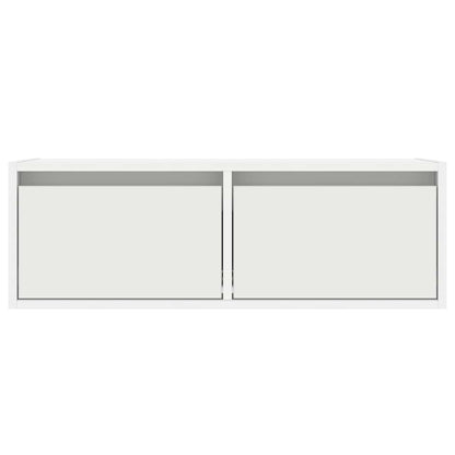 vidaXL TV-Schrank mit LED-Leuchten Weiß 75x35,5x25 cm