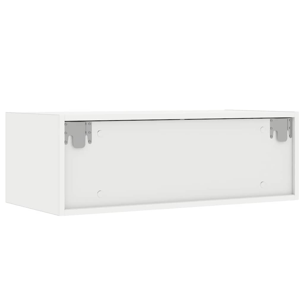 vidaXL TV-Schrank mit LED-Leuchten Weiß 75x35,5x25 cm