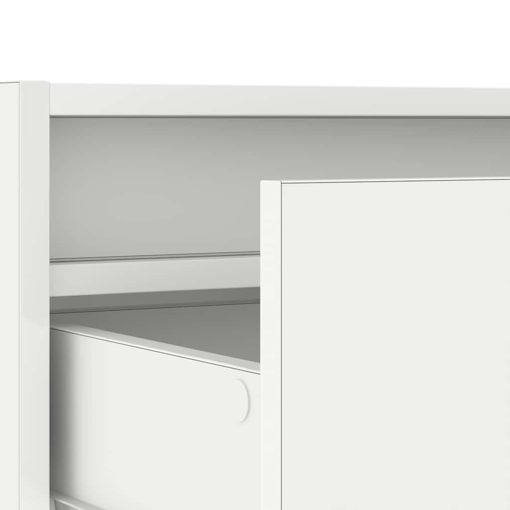 vidaXL TV-Schrank mit LED-Leuchten Weiß 75x35,5x25 cm